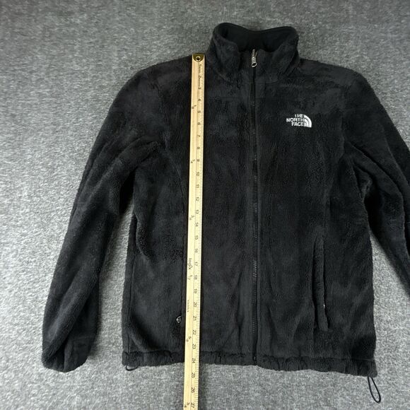 North Face Osito Fleece Jacket Womens Sz M Full Zip Black Plush Silken Raschel - Picture 8 of 9